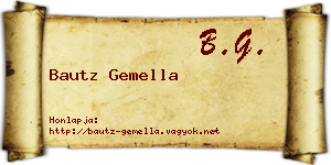 Bautz Gemella névjegykártya